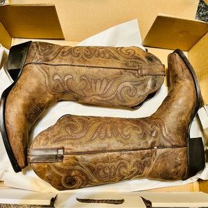 Leather Womens Western Boots- worn